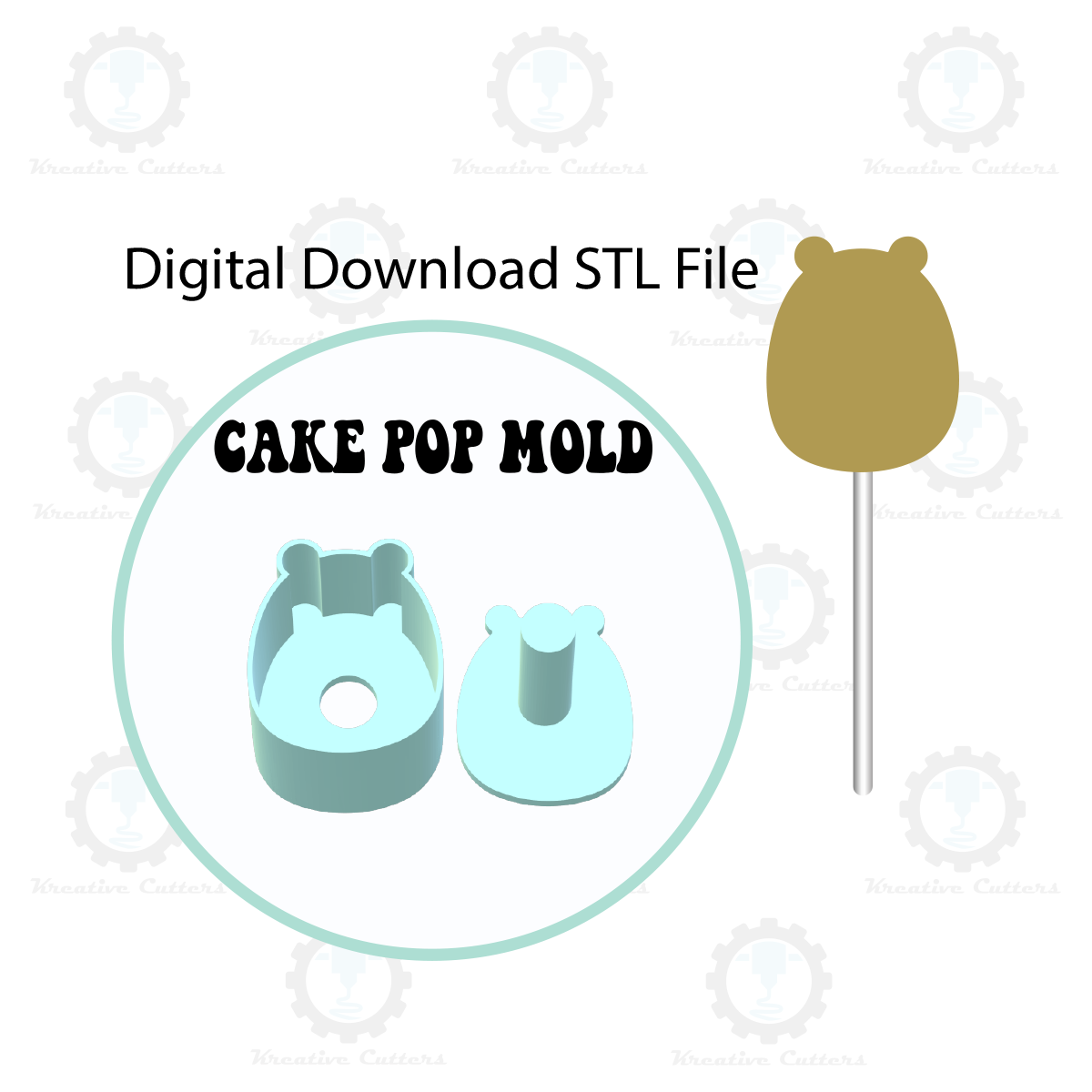 Frog Squish Cake Pop Mold | Digital Download STL File