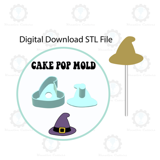 Witch Hat Cake Pop Mold | Digital Download STL File