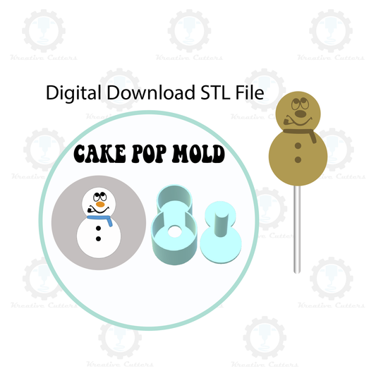 Snowman Cake Pop Mold | Digital Download STL File