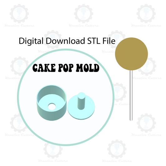 Circle Cake Pop Mold | Digital Download STL File