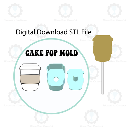 Coffee Cup Cake Pop Mold | Digital Download STL File