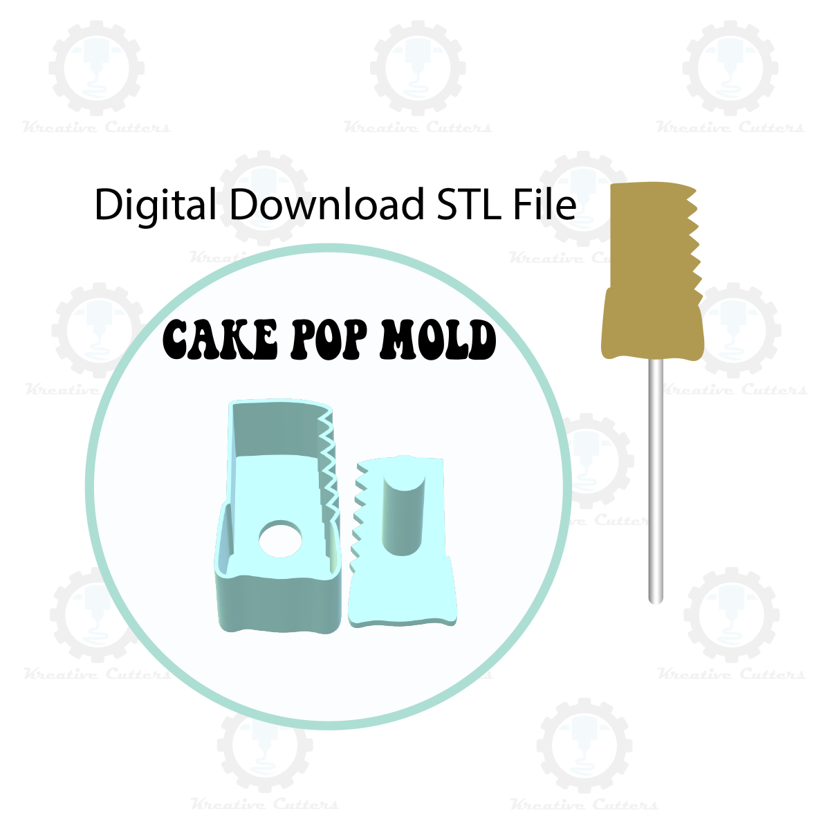 Hacksaw Cake Pop Mold | Digital Download STL File