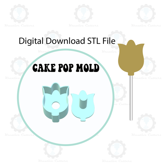 Tulip Cake Pop Mold | Digital Download STL File