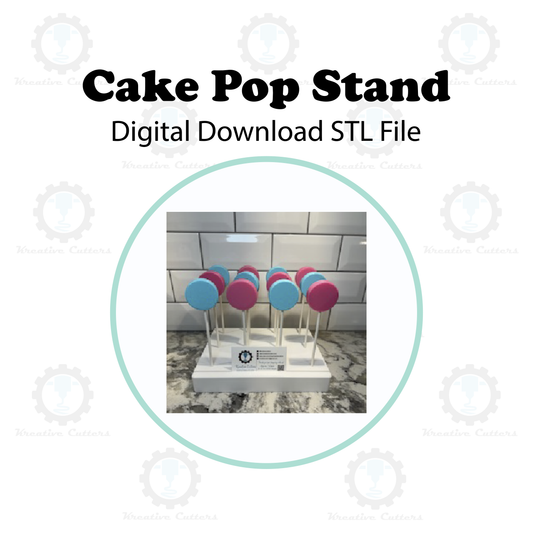 Cake Pop Display Stand with Business Card Slot (12 Holes) | Digital Download STL File