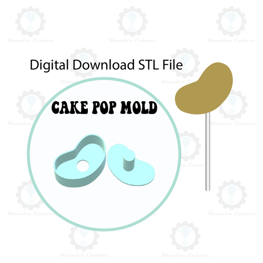 Jelly Bean Cake Pop Mold | Digital Download STL File