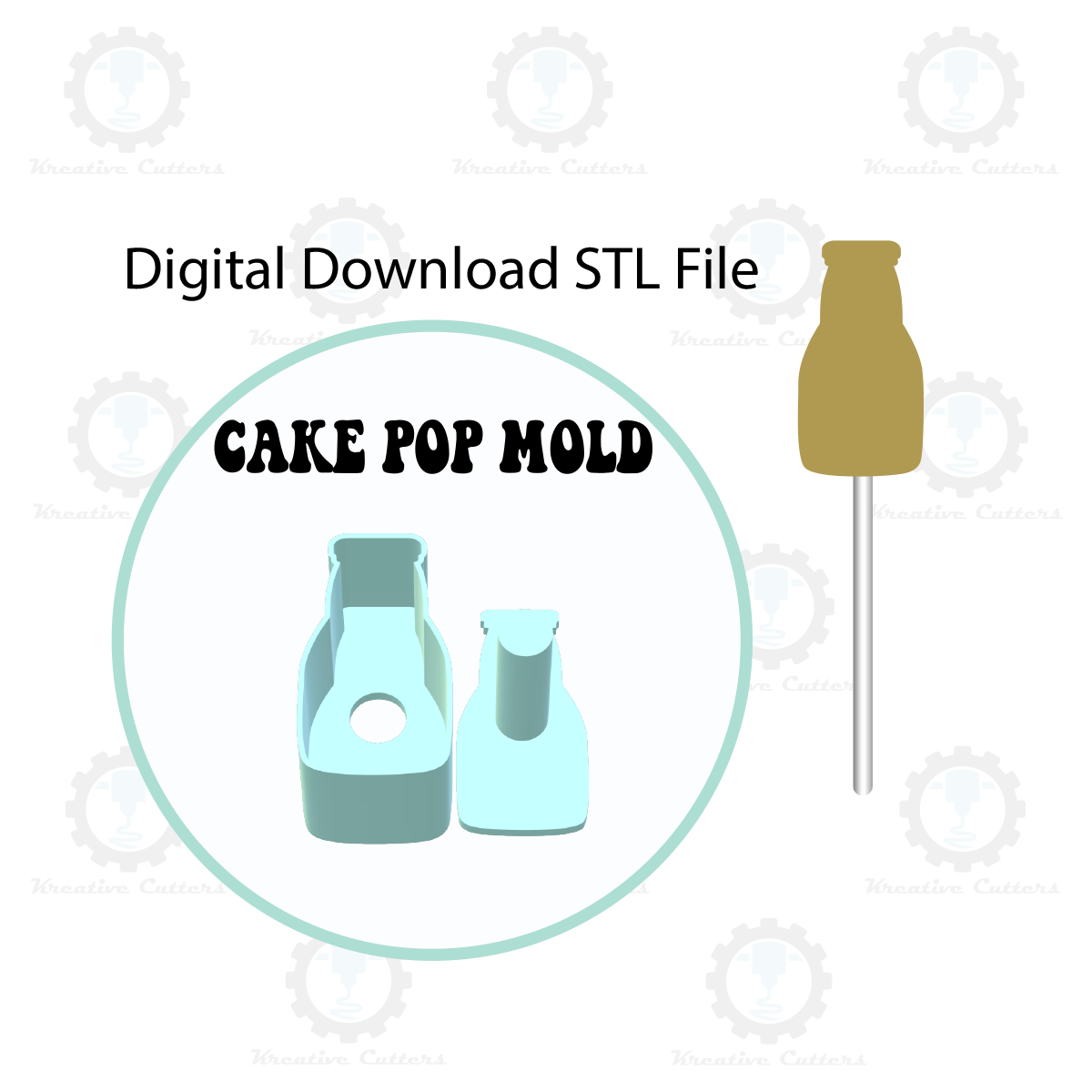 Beer Bottle Cake Pop Mold | Digital Download STL File