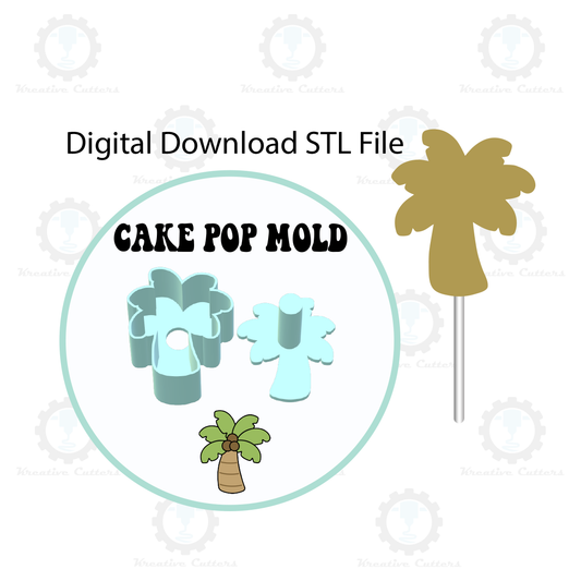 Palm Tree Cake Pop Mold | Digital Download STL File