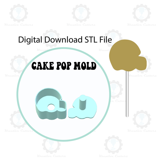 Football Helmet Cake Pop Mold | Digital Download STL File