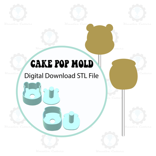 Honey Bear and Pot Cake Pop Mold | Digital Download STL File