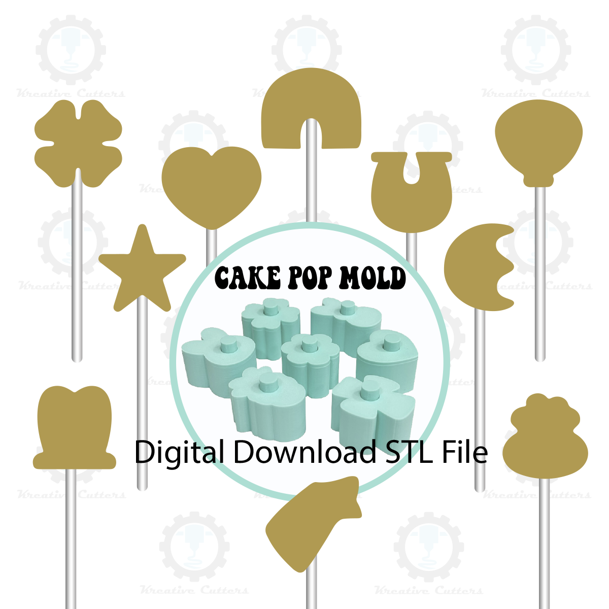 Lucky Charms Cake Pop Mold | Digital Download STL File