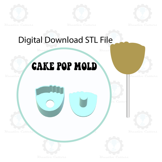 Baseball Glove Cake Pop Mold | Digital Download STL File