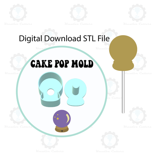 Crystal Ball Cake Pop Mold | Digital Download STL File