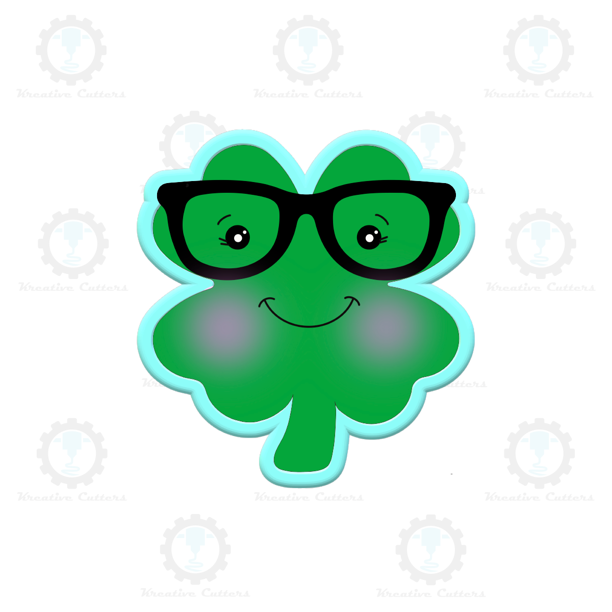 Four Leaf Clover with sunglasses Cookie Cutters