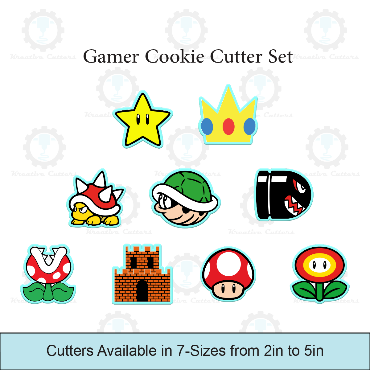 Gamer Cookie Cutters Set