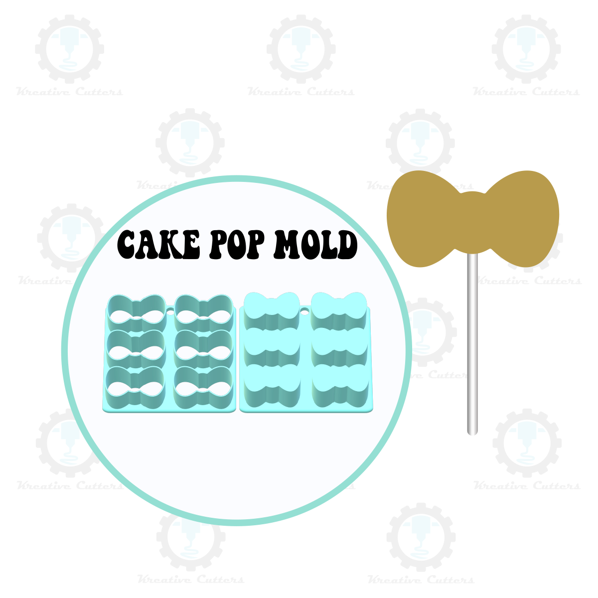 Kitty Bow Cake Pop Mold | Single or Multi-popper