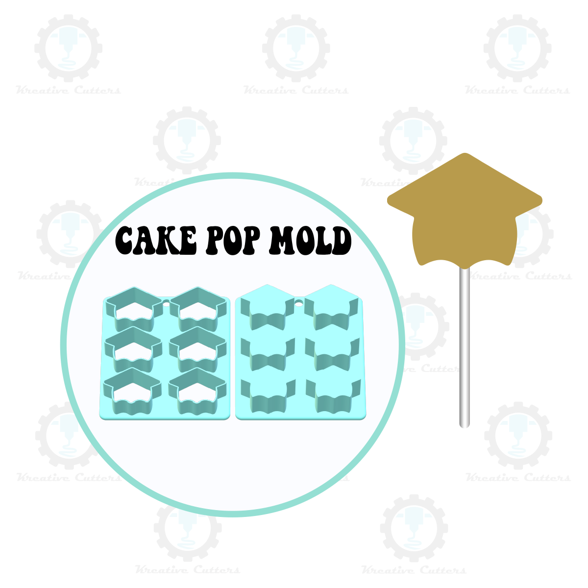 Graduation Cap Cake Pop Mold | Single or Multi-popper
