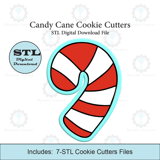 Candy Cane Cookie Cutters | STL File