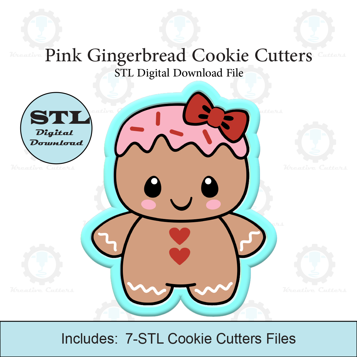 Pink Gingerbread Cookie Cutter | STL File