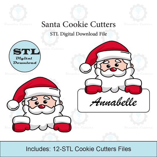 Santa Cookie Cutter Set | STL File