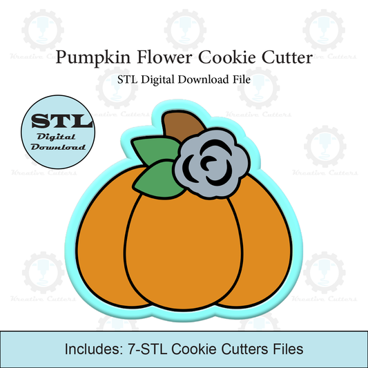Pumpkin Flower Cookie Cutter | STL File