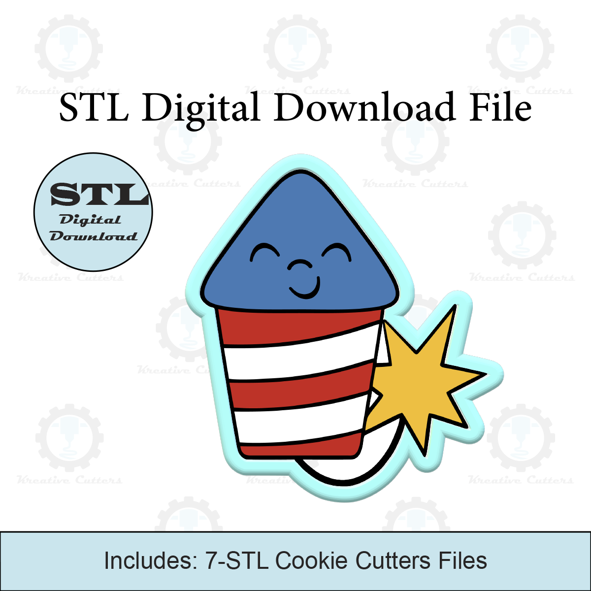 Firecracker Cookie Cutters | STL File