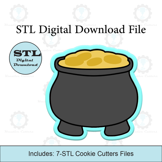 Pot of Gold Cookie Cutters | STL File