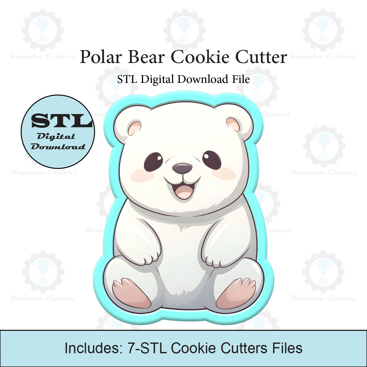 Polar Bear Cookie Cutter | STL File