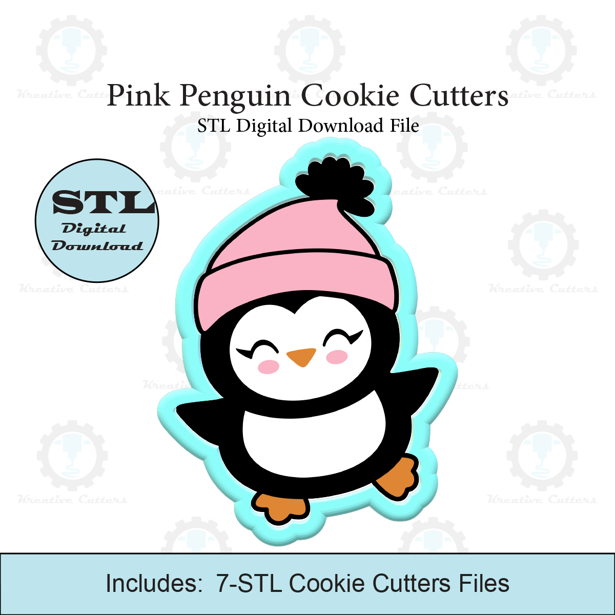 Pink Penguin Cookie Cutter | STL File