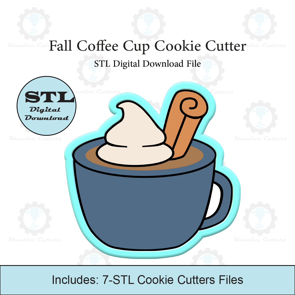 Fall Coffee Cup Cookie Cutter | STL File