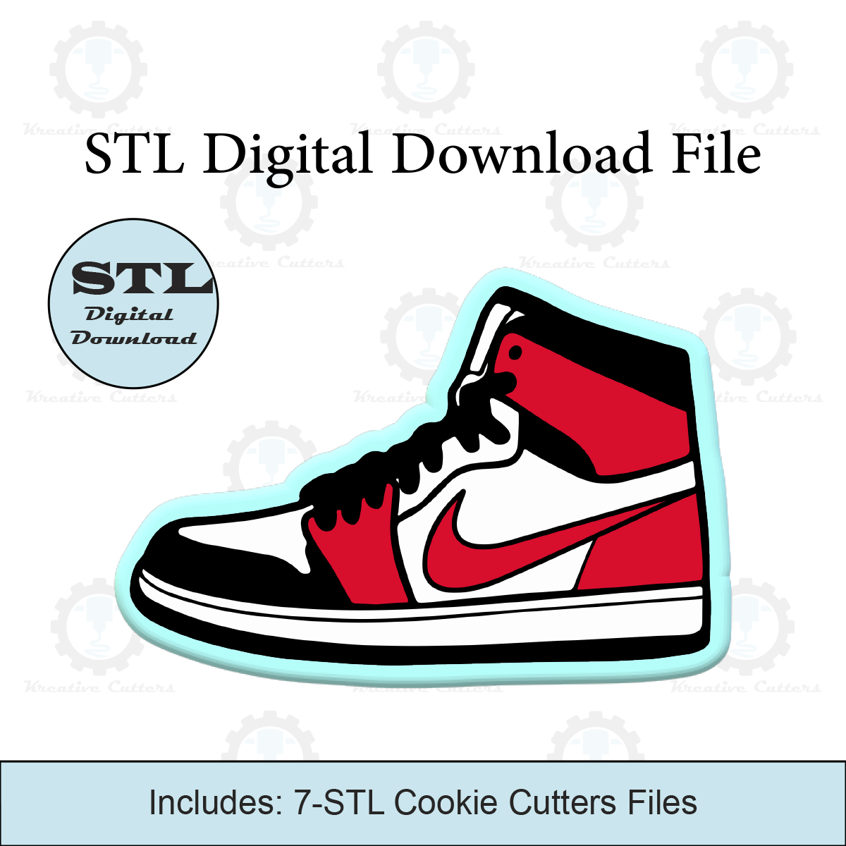 High Top Shoe Cookie Cutters | STL File