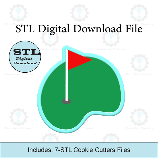 Golf Green Cookie Cutters | STL File