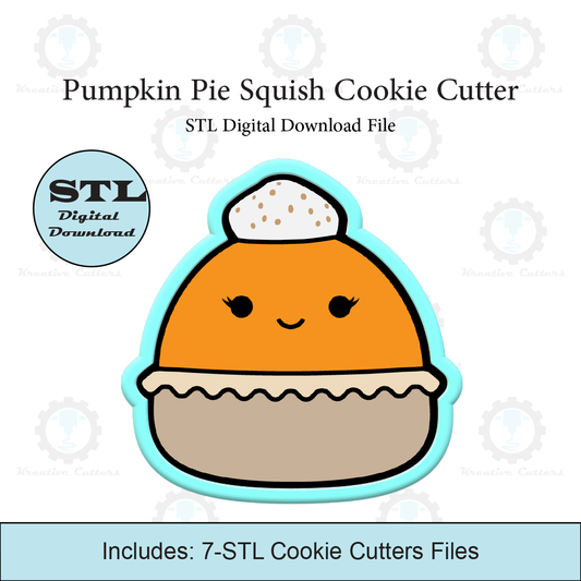 Torize Pumpkin Pie Squish Cookie Cutter | STL File