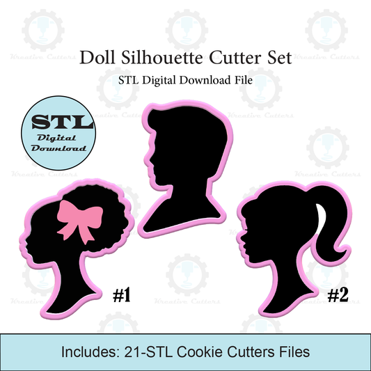Doll Silhouette Cookie Cutter Set | STL File