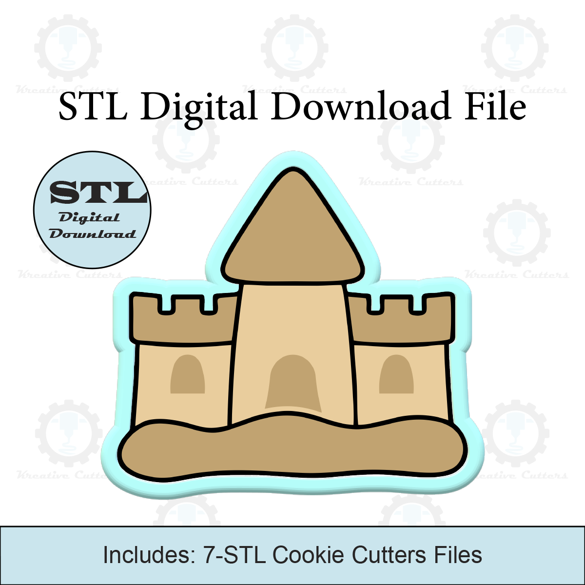 Sandcastle Cookie Cutters | STL File