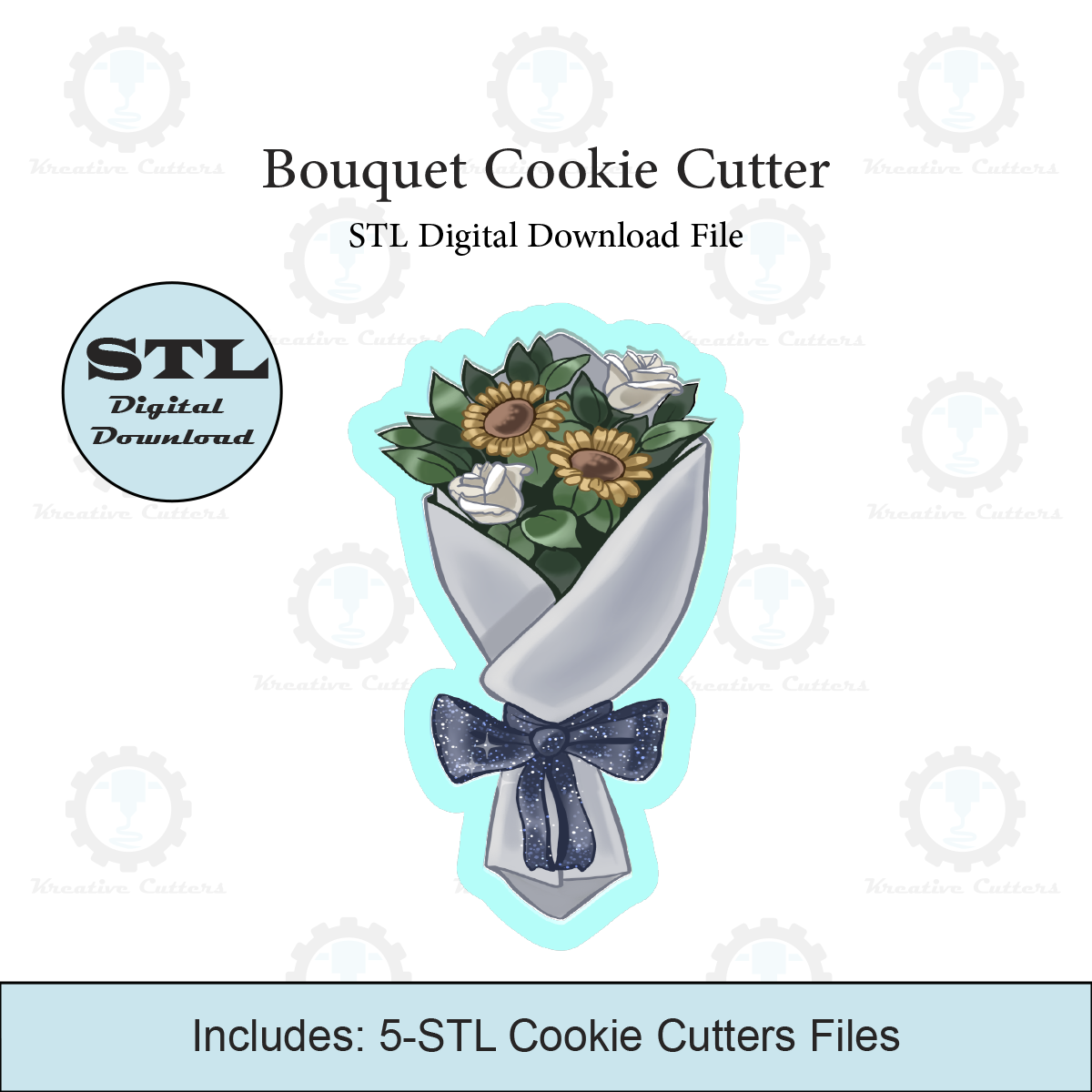 Bouquet Cookie Cutter | STL File