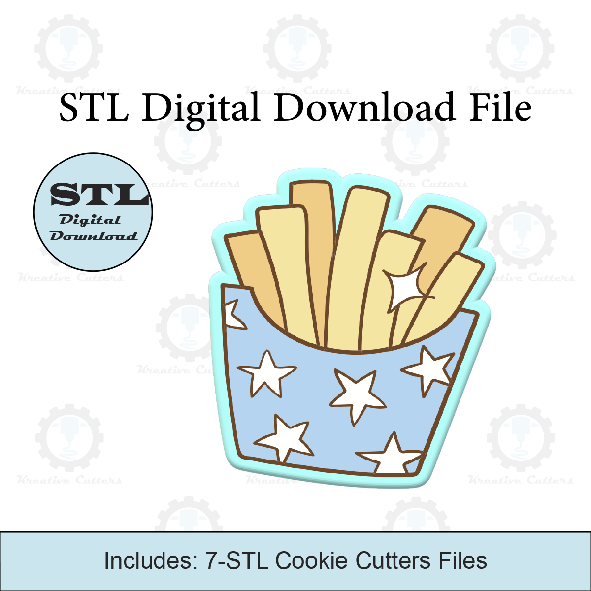 American Fries Cookie Cutters | STL File