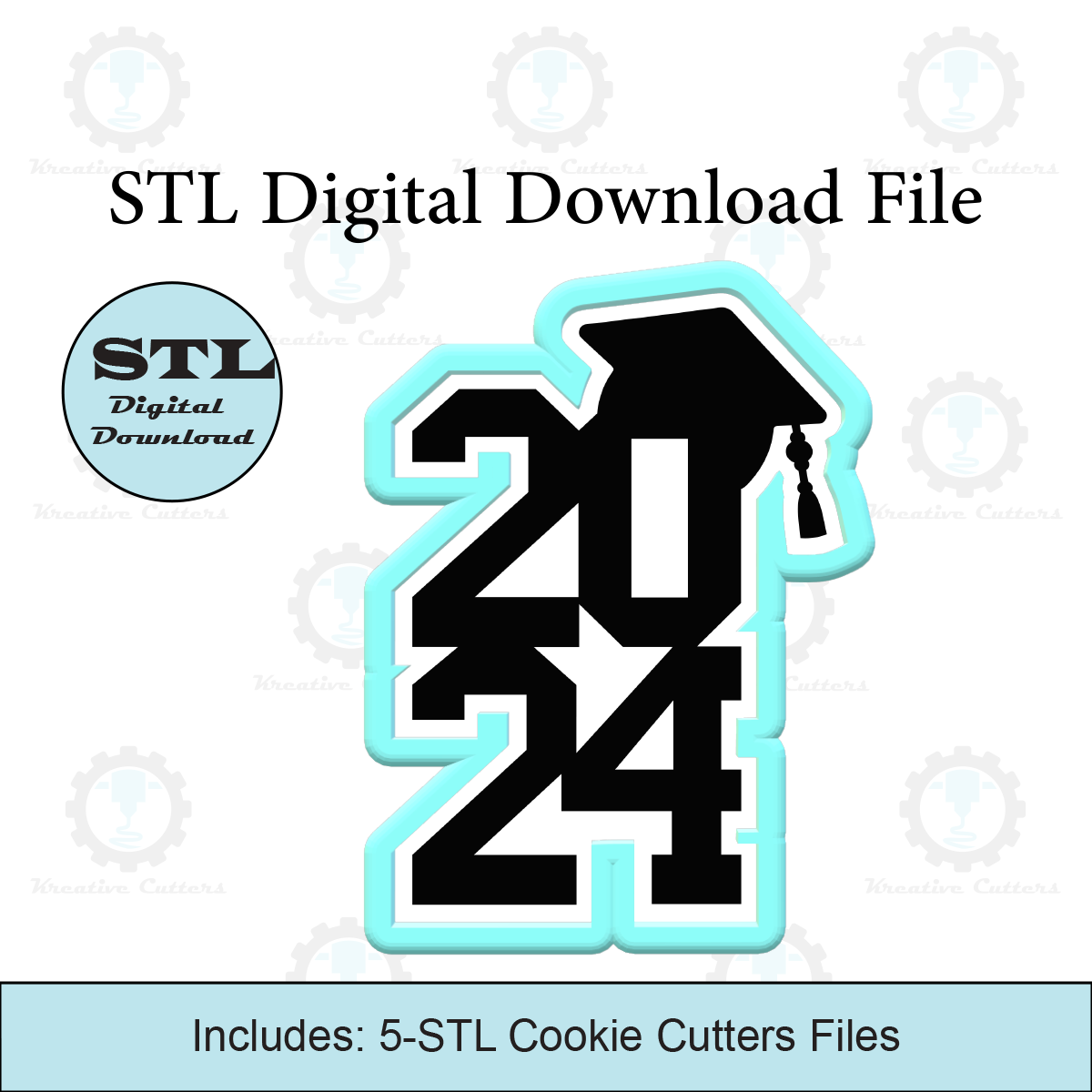 2024 Graduation Cookie Cutters | STL File