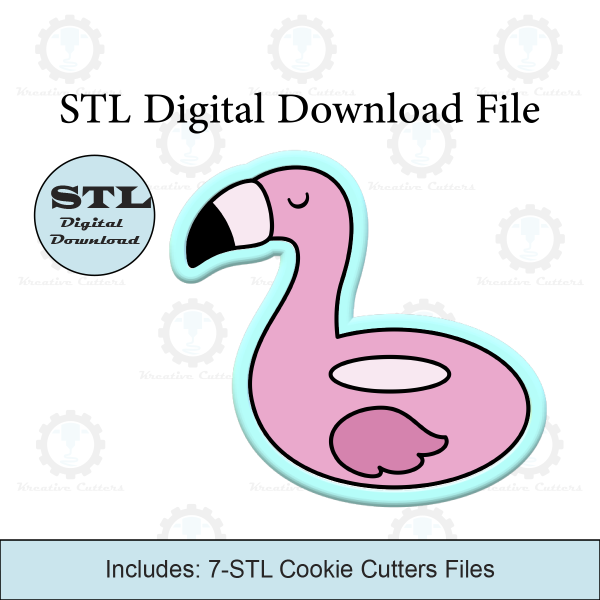 Flamingo Float Cookie Cutters | STL File