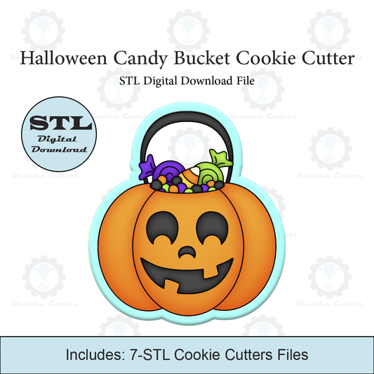 Halloween Candy Bucket Cookie Cutter | STL File