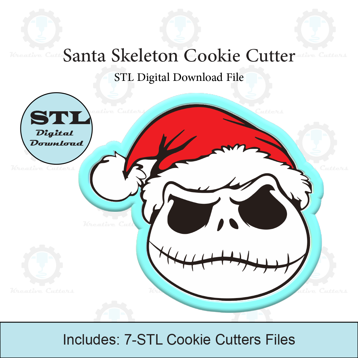 Santa Skeleton Cookie Cutter | STL File