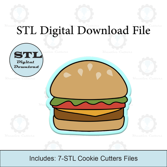 Hamburger Cookie Cutters | STL File