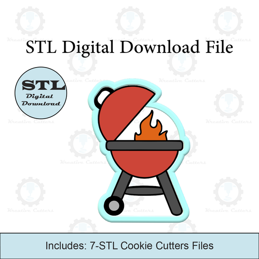 BBQ Grill Cookie Cutters | STL File