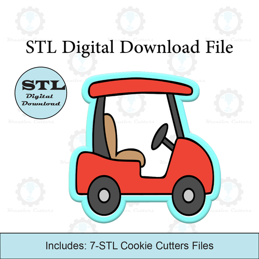 Golf Cart Cookie Cutters | STL File