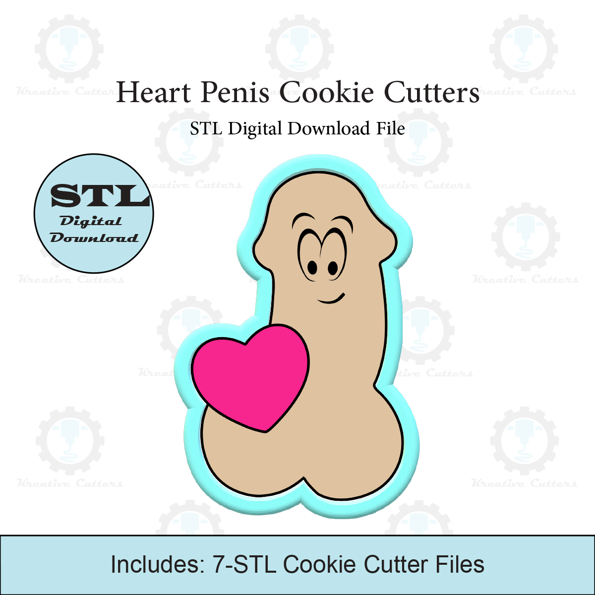 Heart Penis Cookie Cutters | STL Files