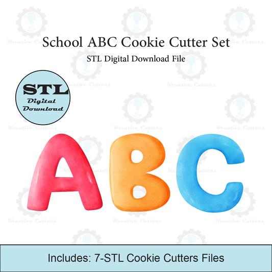 School ABC Cookie Cutter | STL File