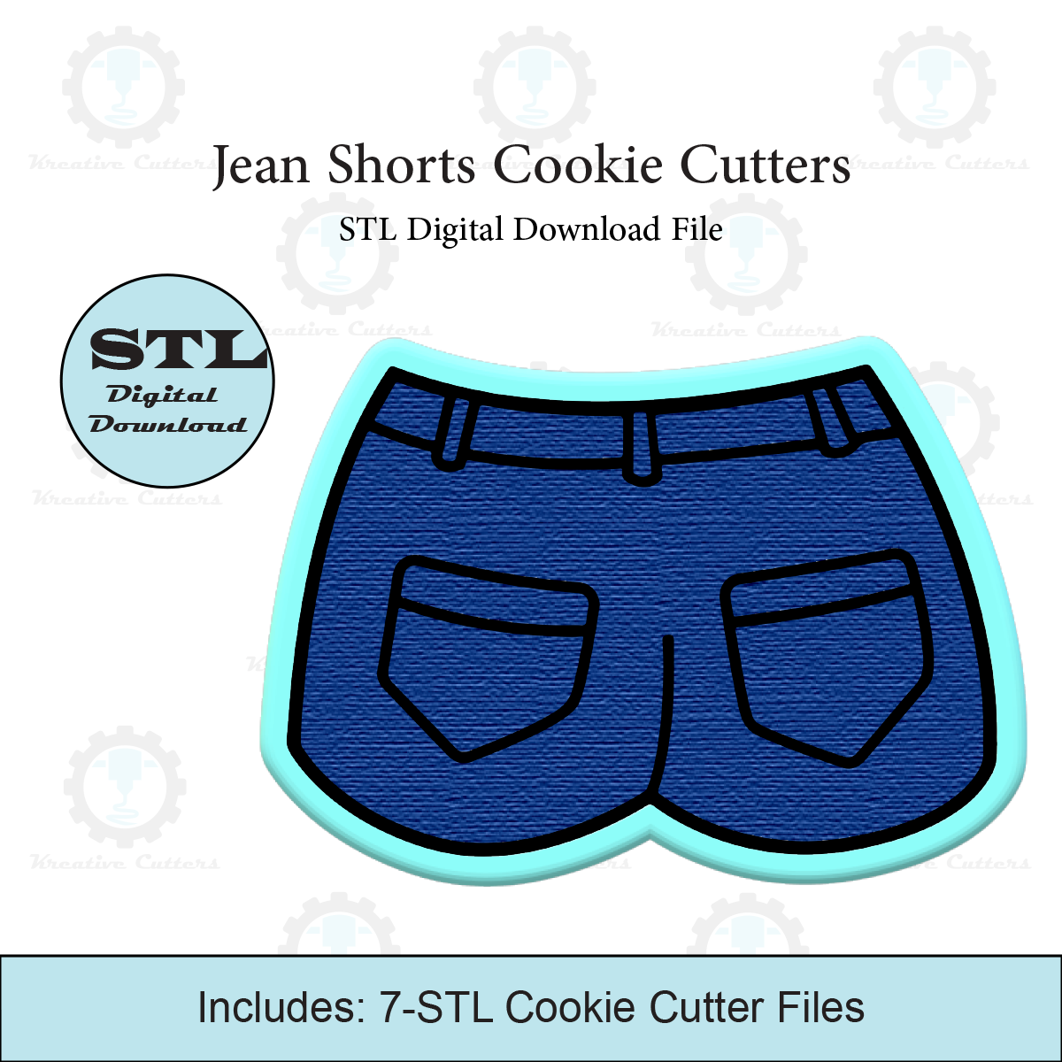 Jean Shorts Cookie Cutters | STL Files