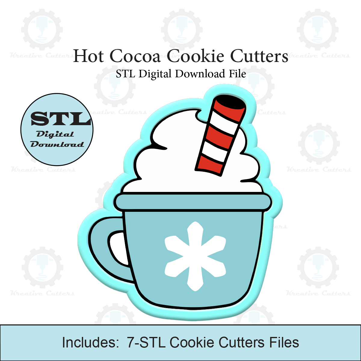 Hot Cocoa Cookie Cutters | STL File