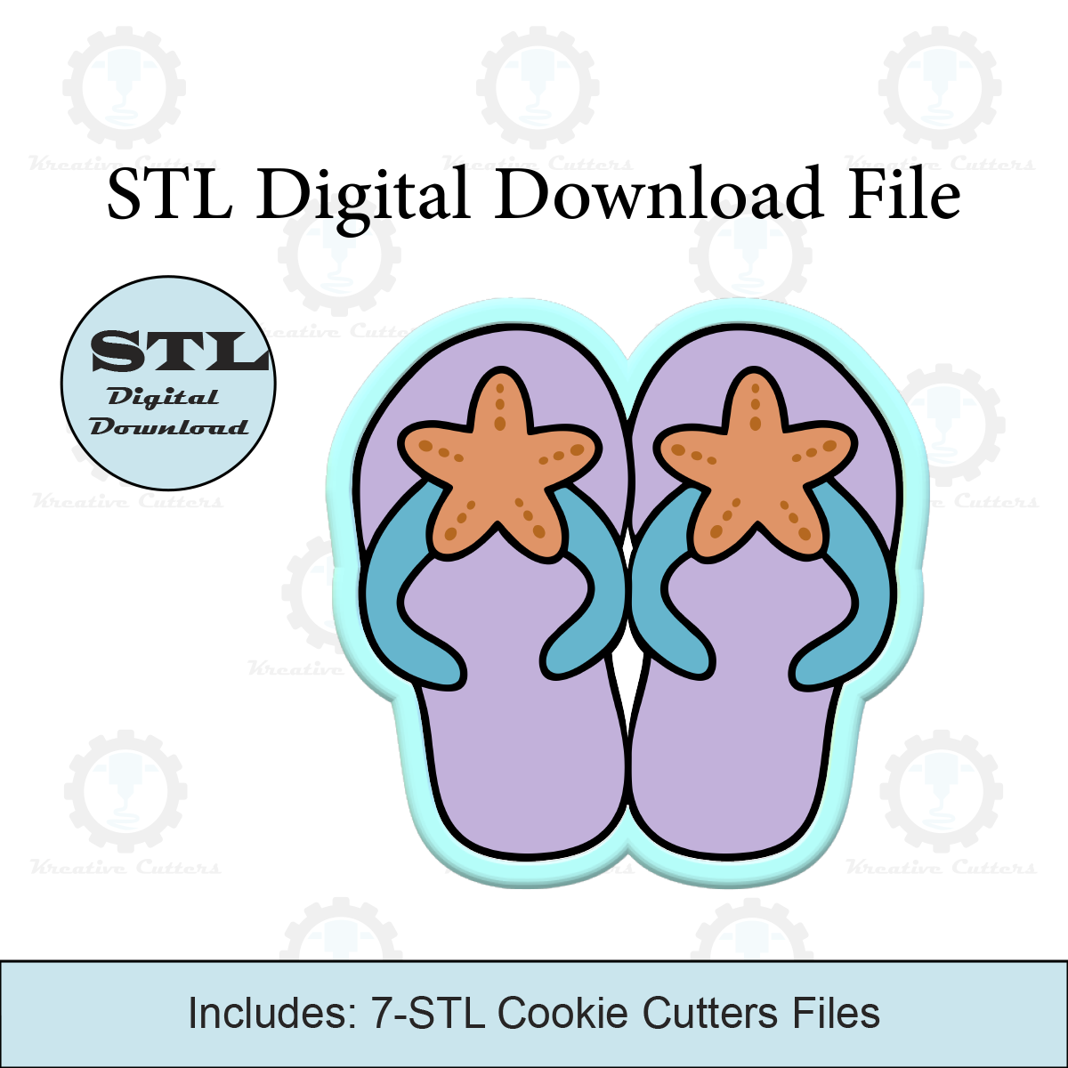 Flip Flops Cookie Cutters | STL File