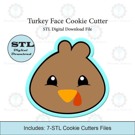 Turkey Face Cookie Cutter | STL File