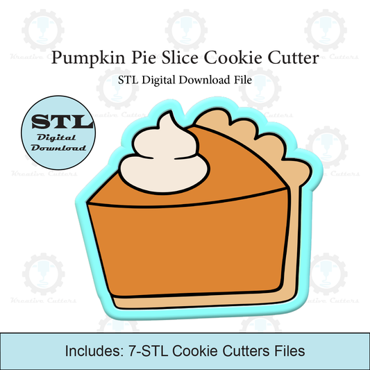 Pumpkin Pie Slice Cookie Cutter | STL File